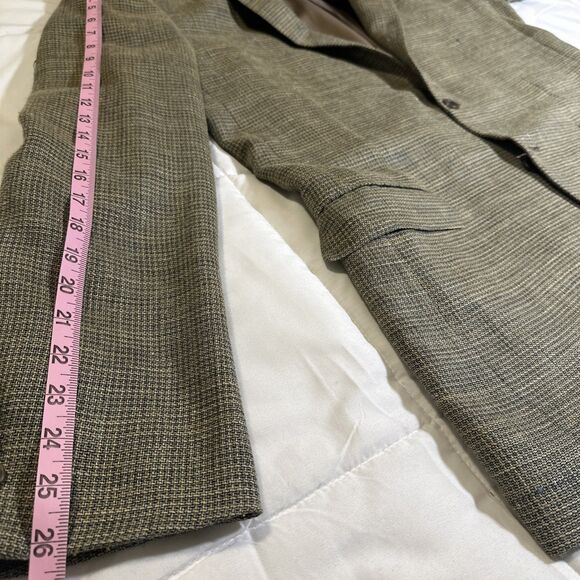 HICKEY FREEMAN WOOL SILK LINEN TAN SPORT COAT Sz 42L Single Breast Two Button - Picture 15 of 15